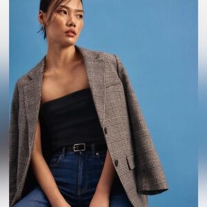 Everlane Oversized Plaid Blazer